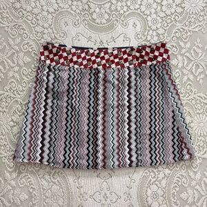y2k girly grunge funky twee weird girl abstract patchwork reversible mini skirt